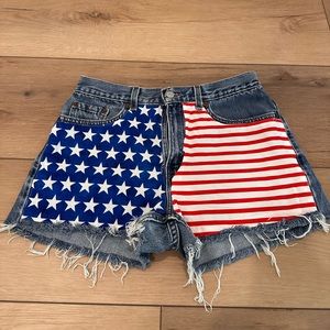 Custom Levis Shorts- 4th of July